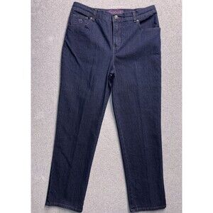 Gloria Vanderbilt Amanda High Rise Tapered Jeans 12P Petite Rhinestone Pockets